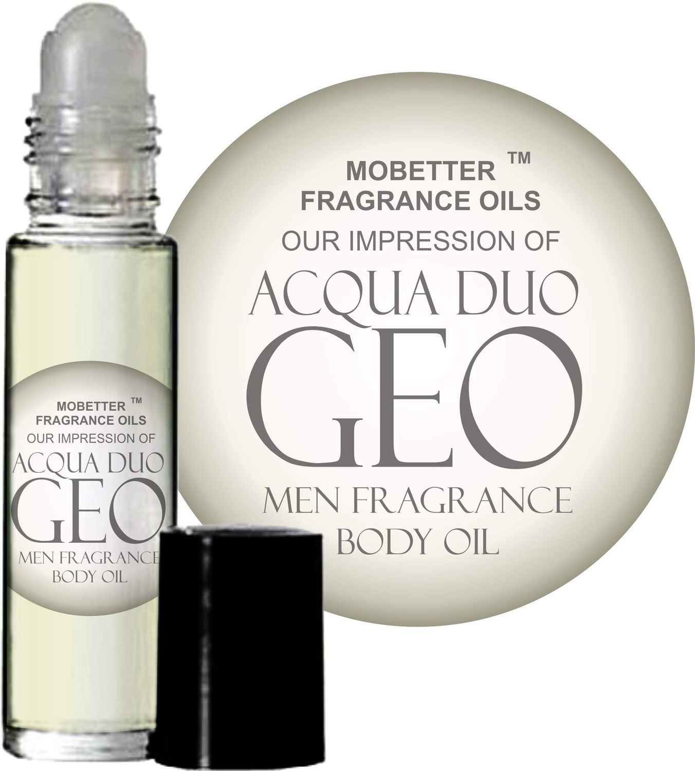 Aqua Duo Geo Cologne Body Oil for Men (10ml Roll On) by Mobetter Fragrance Oils