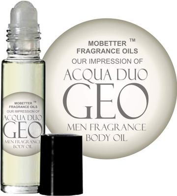 Aqua Duo Geo Cologne Body Oil for Men (10ml Roll On) by Mobetter Fragrance Oils