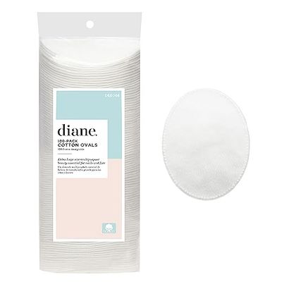Diane Multi-Layer 3.5 x 2.75 Cotton Ovals, 100 Pure Cotton, Ideal for Makeup Removal, Nail Polish Touch-Ups, Skincare, and Everyday Household Use, 100 Count