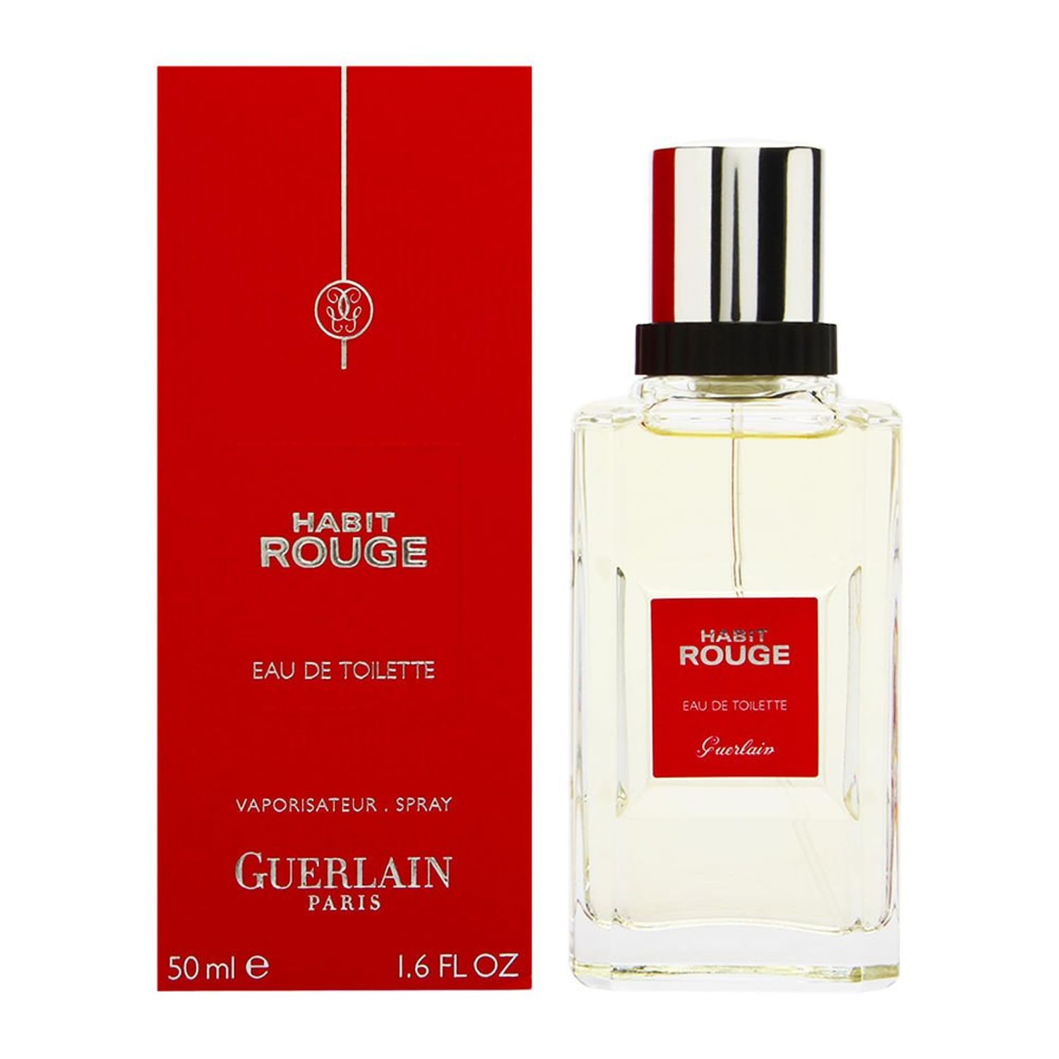 Guerlain Habit Rouge Eau De Toilette Spray for Men, 1.7 Ounce