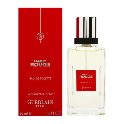Guerlain Habit Rouge Eau De Toilette Spray for Men, 1.7 Ounce