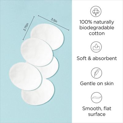 Diane Multi-Layer 3.5 x 2.75 Cotton Ovals, 100 Pure Cotton, Ideal for Makeup Removal, Nail Polish Touch-Ups, Skincare, and Everyday Household Use, 100 Count