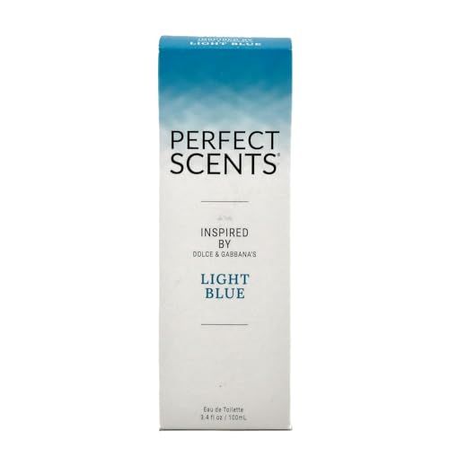 Perfect Scents Fragrances | Inspired by D&amp;Gs Light Blue | Womens Eau de Toilette | CLEAN, Vegan, Paraben, Phthalate Free | Never Tested on Animals | 3.4 Fl Oz