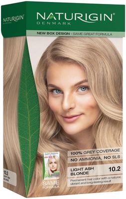 Naturigin Permanent Hair Color, 10.2 Light Ash, Ammonia Free, 100 Gray Coverage, Nourishing Natural Formula, For All Hair Types, Long-Lasting, Vegan &amp; Cruelty-Free, 1 Pack