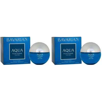 META-BOSEM Bavarian Aqua Cologne for Men, Eau de Toilette Natural Spray, Wonderful Gift, Masculine and Powerful Fragrance, Casual and Formal Use, for all Skin Types, 3.4 Ounce (Pack of 2)