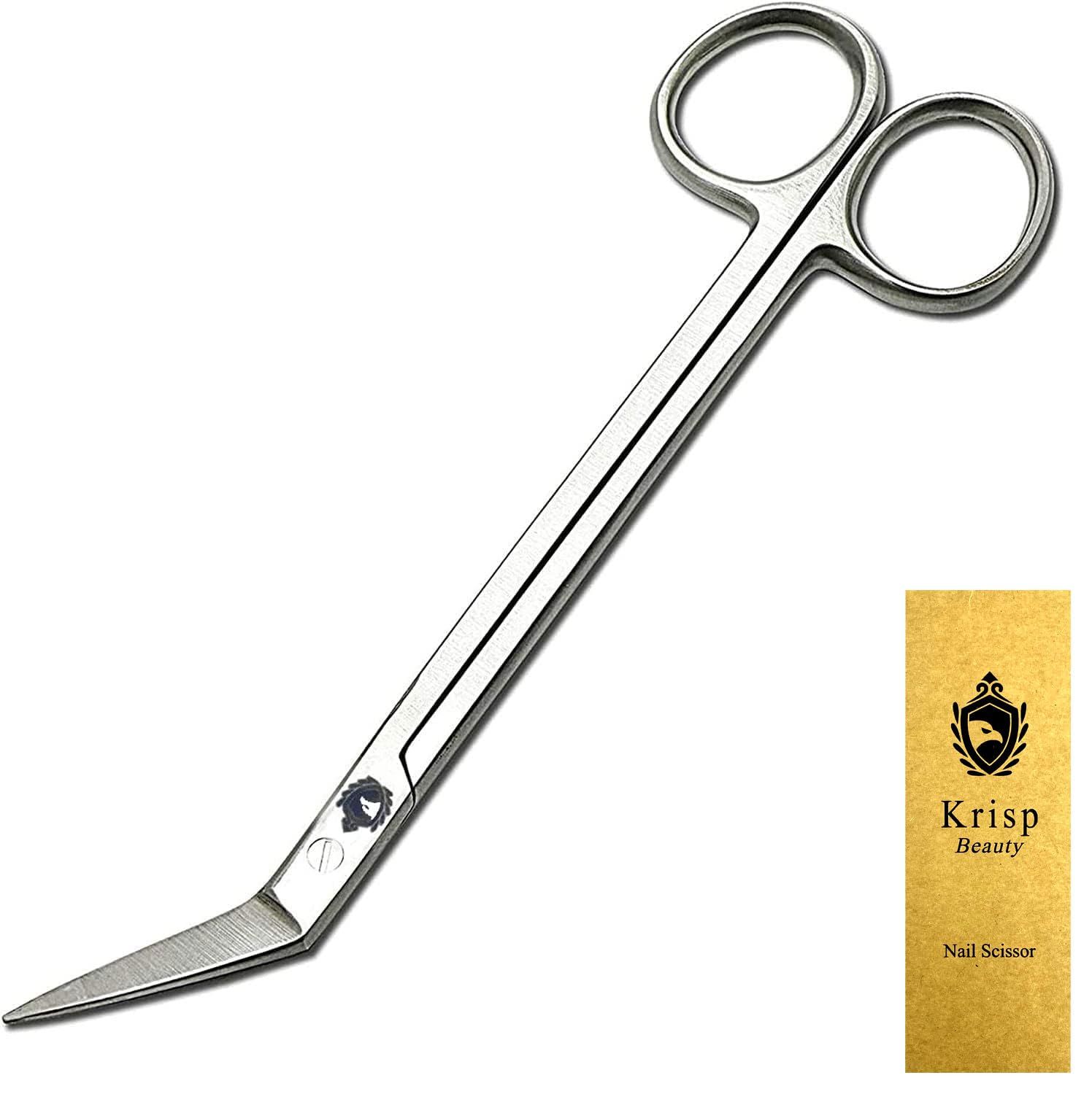 Long Handle Toenail Scissors - 6 Long Handled Nail Clippers for Seniors Podiatrist Manicure Pedicure Podiatry for Elderly Men Women Ingrown Toe Nails Fingernail Cuticle Trimmer Cutter Stainless Steel