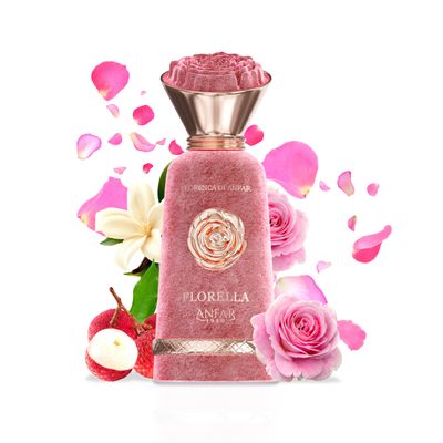 Anfar 1950 FLORELLA Pour Femme Extrait de Parfum by, Floral Scent with Notes of Neroli, Rose, Vanilla, Musk,3.4OZ,FOR WOMEN,100ML
