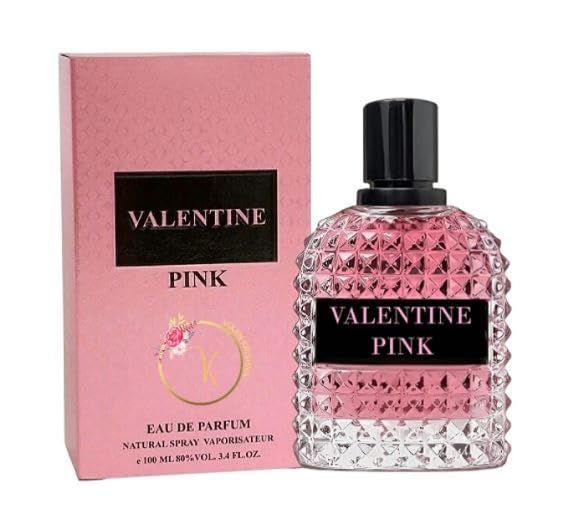 Viaan Krishna VALENTINE PINK for Women Eau De Parfum - Amber Floral Jasmine, Bourbon Vanilla &amp; Woods Oriental-Floral Fragrance with a Modern Twist Elegant 3.4fl.oz/100ml