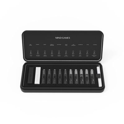 MIND GAMES 10 Piece Soulmate Discovery Set - Designer Perfume Set for Women &amp; Men with The Forward, Sans Voir, Vieri, Lionora, Queening, Gambit, Ruy Lopez, French Defense, Sissa, En Prises