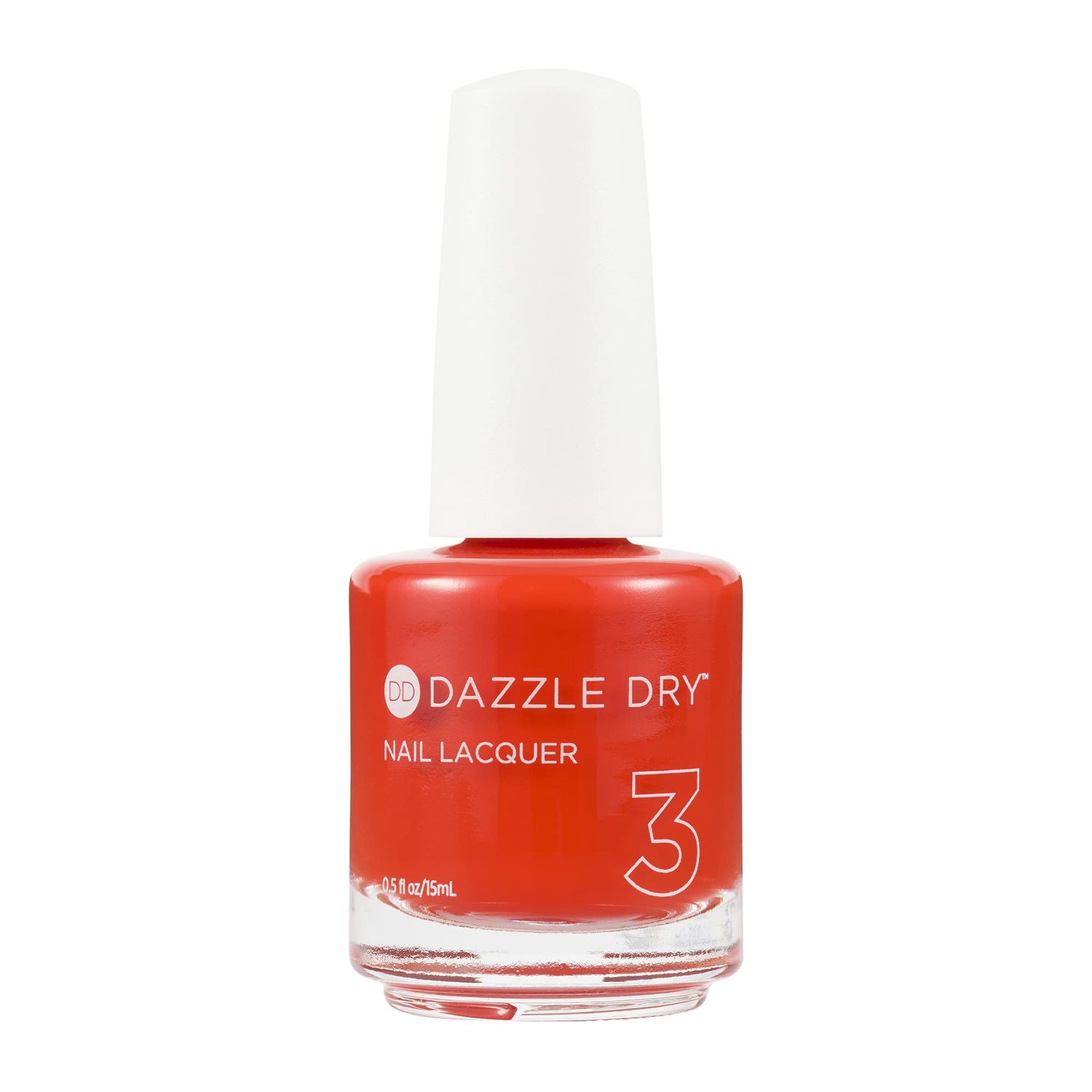 Dazzle Dry Nail Lacquer (Step 3) - Red Hot Chili - A bright orangey red. Full coverage cream. (0.5 fl oz)