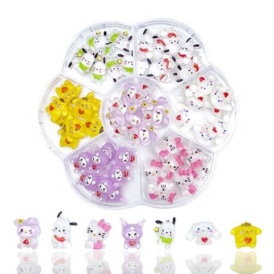 Akutoer 56PCS Kawaii Nail Art Charms 3D Cute Cat Resin Jelly Gummy Sweet Candy Slime Making Ornament Nail Decoration Accessories for DIY