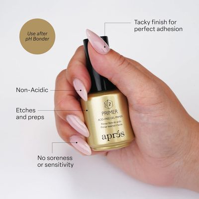 APRS Non-Acidic Gel Primer 15 ml, Acid-Free Gel-X Enhanced Nail Adhesion Primer