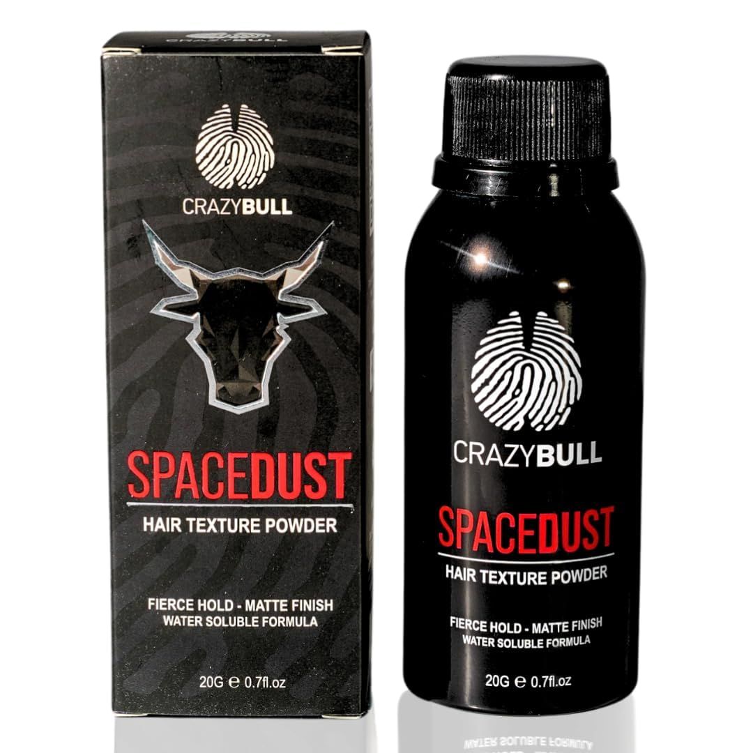 CrazyBull Hair Space Dust Hair Texture Powder - Vegan Friendly for Men - Lightweight Hair Powder for Short-Medium Hair - 0.7 oz