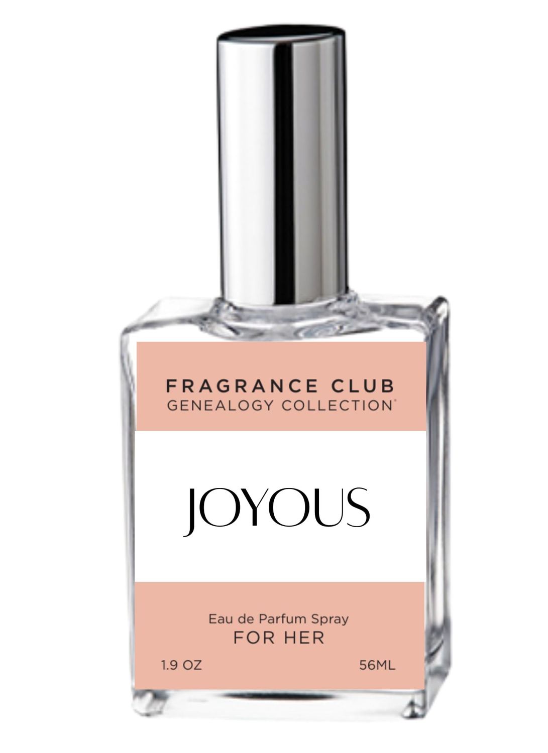 Fragrance Club Genealogy Collection Joyous 1.9 Fl. Oz. EDP, Inspired by Joyphoria, Long Lasting Parfum for Women with notes of coconut, jasmine and vanilla is a warm and uplifting fragrance.