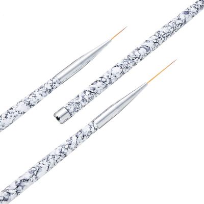 Tbestmax Professional Fine Nail Art Liner Brush UV Gel Painting Acrylic Nail Brushes Striping Brushes for Short Strokes, Details, Blending, Elongated Lines 3 pcs