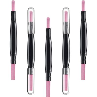 5 Pieces Pumice Stone Nail File Polishing Pen Stick Double-Headed Cuticle Pusher Remover Trimmer Buffer Pen Art Tools Household Beauty Salon Peeling Dead Skin Repairing