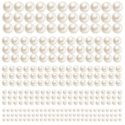 monochef Hair Pearls Stickers Stick on: Face Self Adhesive Hair Eye Gems Accessories Pearl Sticker Stamper for Wedding Bride Makeup Nail Cell Phone Decor Crafts Flat Back Pearl Assorted Size 700pcs