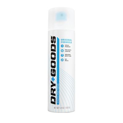 Dry Goods Original Athletic Spray Powder 5.4oz - Stay Dry &amp; Fresh, Absorbs Moisture, Reduces Chafing and Blisters, No Powder Mess, Long-Lasting Sweat and Odor Control, Made in The US