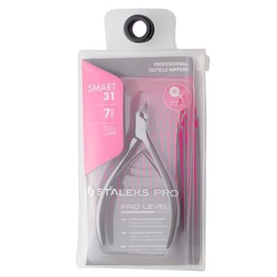 Staleks Pro SMART 31 Cuticle Nippers - 7mm Blade Cuticle Trimmer - Sharp &amp; Durable Stainless Steel - Professional Manicure Tool