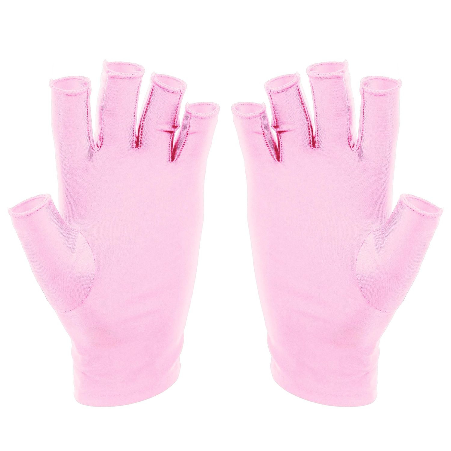 SUNUV LED Gloves for Gel Nails, Professional UPF 50 Anti UV Gloves for Lamp, Pink Nail Techs