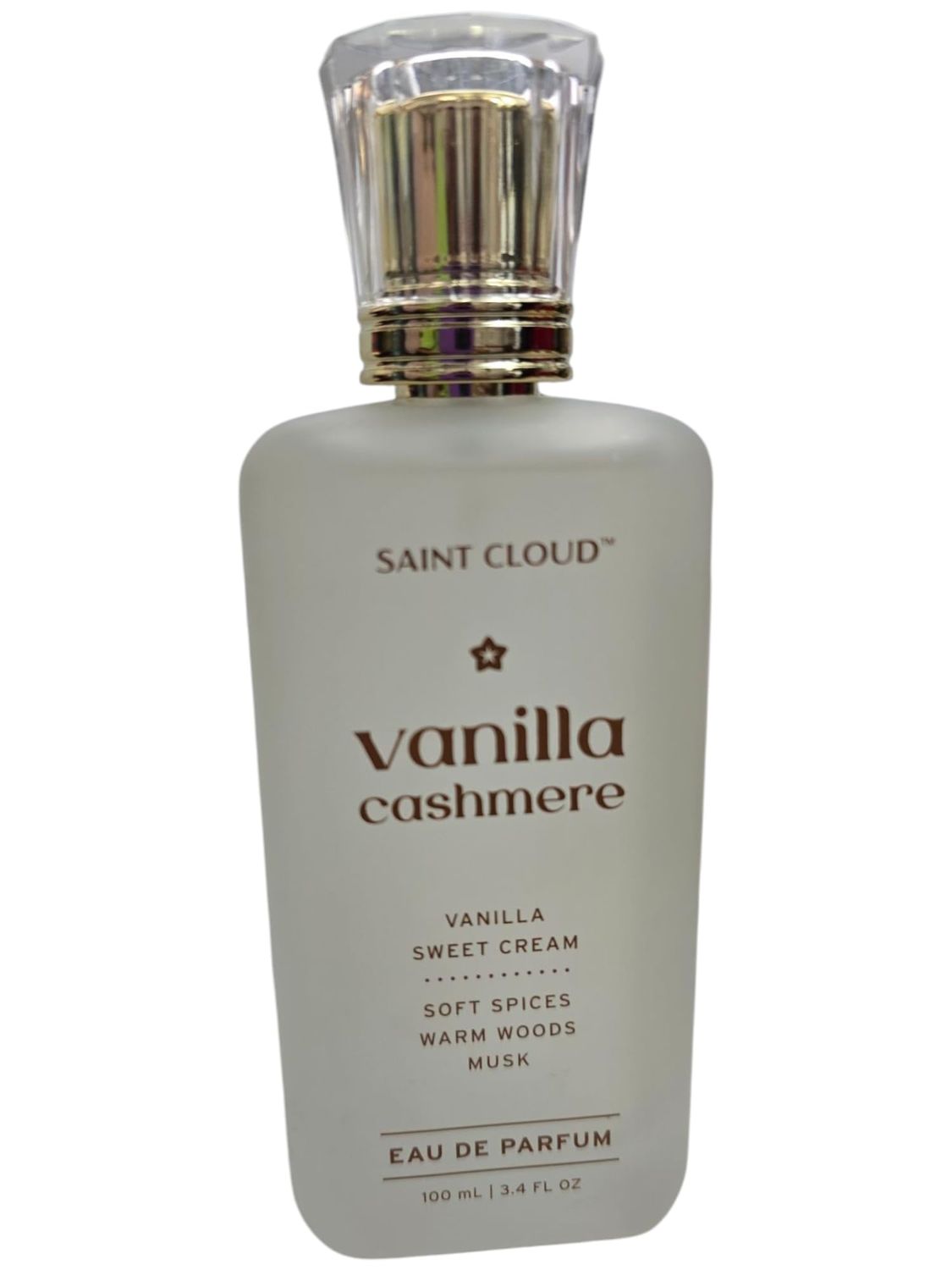 Saint Cloud Vanilla Cashmere Eau de Parfum, Sweet Cream, Soft Spices, Musk and Warm Woods, 3.4 FL OZ Unboxed
