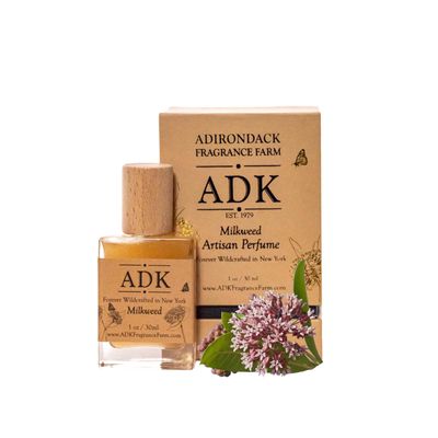 Adirondack Fragrance &amp; Flavor Farm ADK Milkweed Artisan Perfume Spray 1 oz (30 mL), Natural Hypoallergenic &amp; Clean Perfume for Women &amp; Men with Notes of Milkweed, Clove, Vanilla &amp; Blackcurrant