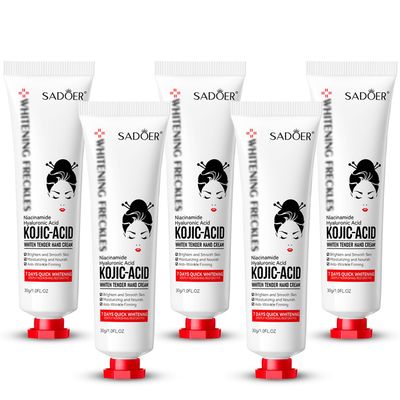 Sadoer Hand Cream, Hands Cream, Hand Cream for Women &amp; Girls Hand Cream for Dry Cracked Hands Hyaluronic Acid Tender Cream 30g Pack of 5