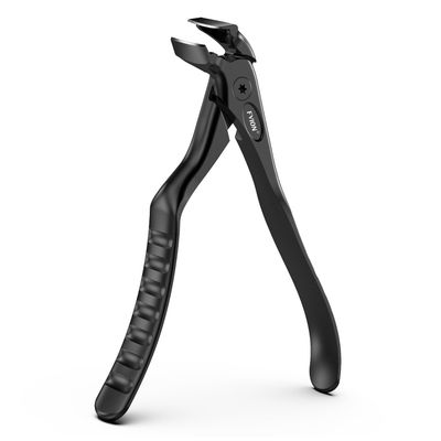 FVION Toenail Clippers for Seniors, Upgraded Long Handle Angled Head Toenail Clippers for Thick Toenails and Fingernails (Black)