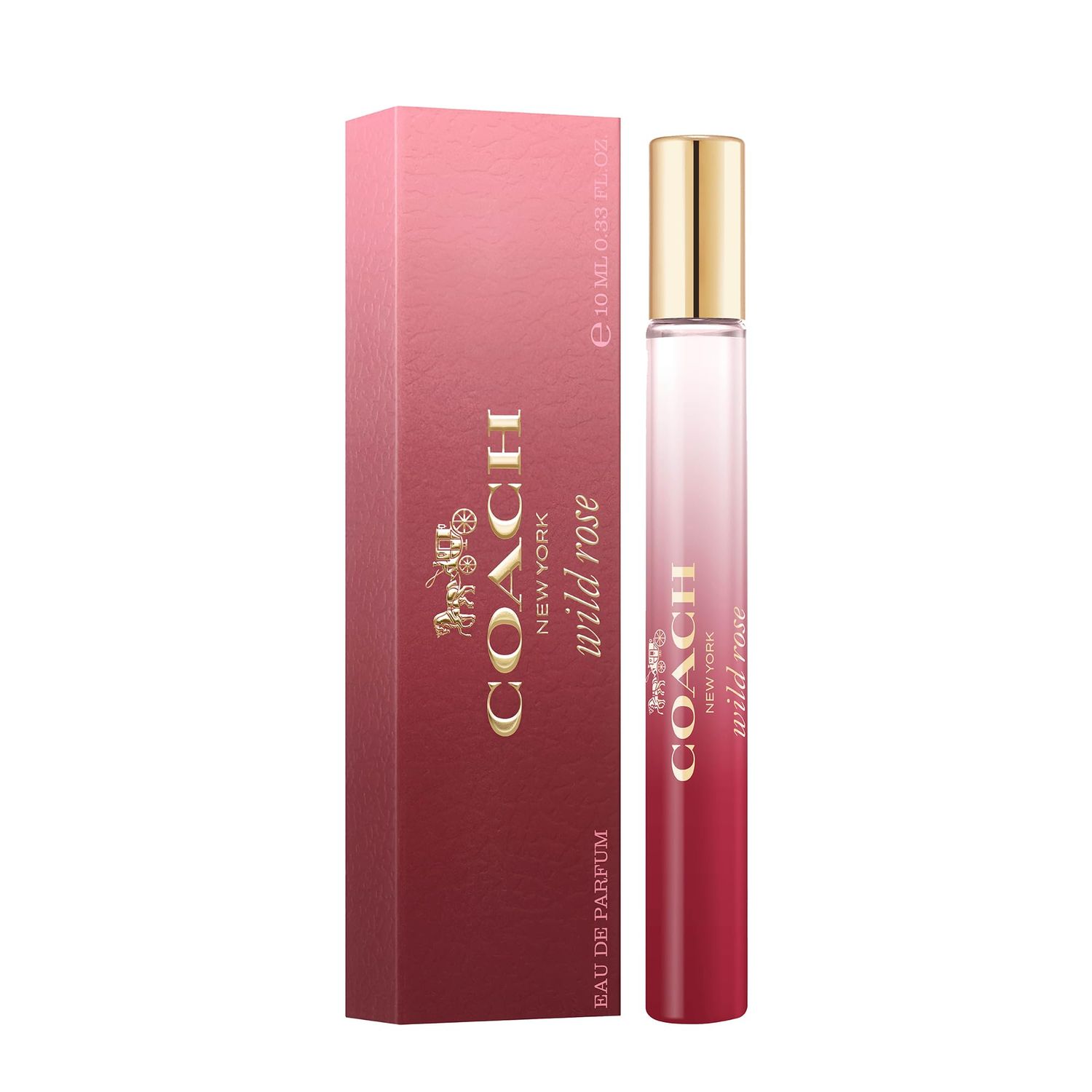 Coach Wild Rose Eau de Parfum Purse Spray - Long Lasting Fragrance with notes of Redcurrant, Wild Rose &amp; Ambroxan - Floral &amp; Gourmand - 0.33 fl. oz.