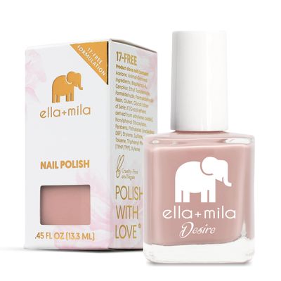 ellamila Desert Suede Nail Polish - Quick Drying Nude Nail Polish - 17-Free &amp; Chip Resistant Nude Brown Nail Polish - Vegan &amp; Cruelty-Free Regular Nail Polish - Fast Dry Nail Polish (0.45 Fl.Oz.)
