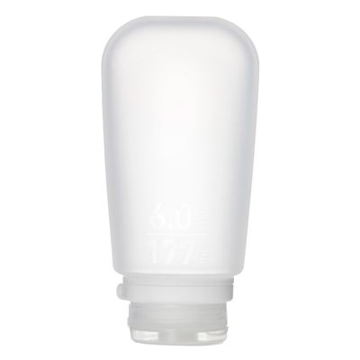 humangear GoToob (XL) | Refillable Silicone Travel Bottle | Locking Lid | Food-Safe Material | Clear, XL (6 fl.oz.; 177ml)