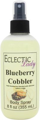 Eclectic Lady Blueberry Cobbler Body Spray, 8 ounces, Body Mist for Women with Clean, Light &amp; Gentle Fragrance, Cologne with Soft, Subtle Aroma For Daily Use