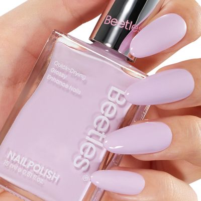 Beetles Purple Nail Polish 1Pcs 15ml -Light purple Romantic Lilac Fast Drying &amp; Long Lasting Nail Polish for Nail Salon-Quality Results