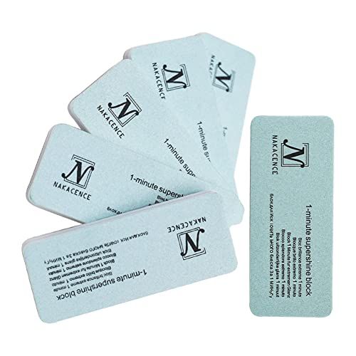 Nail Shiner Buffer with Double Sides Professional Nail Buffer Block 600/3000 Grit, Nail File and Buffer Polishing Block for Natural Nails Manicure Nail Art Tools Pack of 6pcs