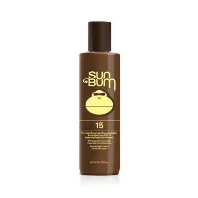 Sun Bum SPF 15 Browning Body Lotion - Water-Resistant Broad Spectrum Moisturizing Tanning Lotion with Vitamin E - Hawaii 104 Act Compliant (Made Without Octinoxate &amp; Oxybenzone) - 8.5 Fl Oz