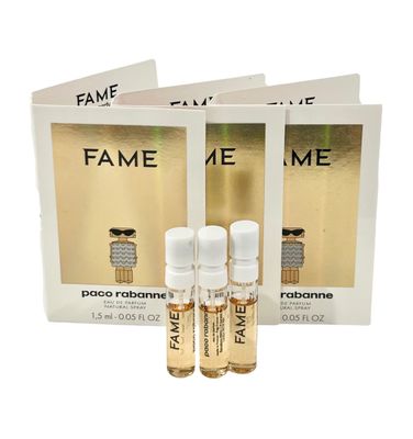 Paco Rabanne FAME Perfume WOMEN spray EDP vial perfume 1.5 ml / 0.05 fl oz - Set of 3