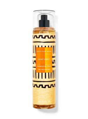 Bath and Body Works Champagne Toast Fine Fragrance Mist 8 Ounce Body Spray Decorative Diamond Plate Bottle
