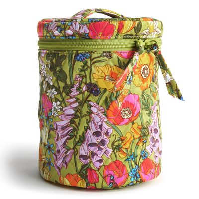 Vera Bradley Premium Cotton Upright Cosmetic Organizer, Meadow Bouquet