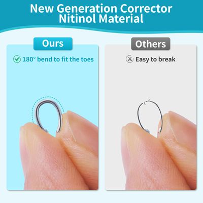 Titanium Alloy Ingrown Toenail Treatment - Professional At-Home Ingrown Toenail Corrector for All Size Curve Correct, Ingrown Toenail Removal Kit for Pain Relief with Toenail Corrector Patch
