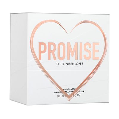 Jennifer Lopez Promise Perfume, Eau De Parfum Spray with Special Edition Heart Acetate Sleeve, 3.4 Fl Oz (100 ml) Floral Woody Womens Perfume, Notes of Citrus, Amber, Dewy Honeysuckle