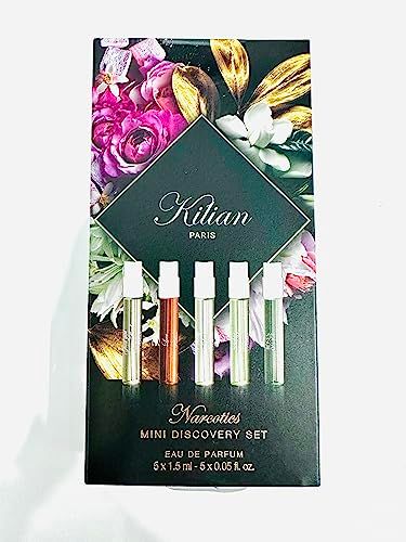 Kilian narcotics mini discovery set 5 different parfum sample set 5 x 1.5 ml - 5 x 0.05 fl oz. good girl gone bad, love dont be shy, rolling in love, voulez, roses on ice