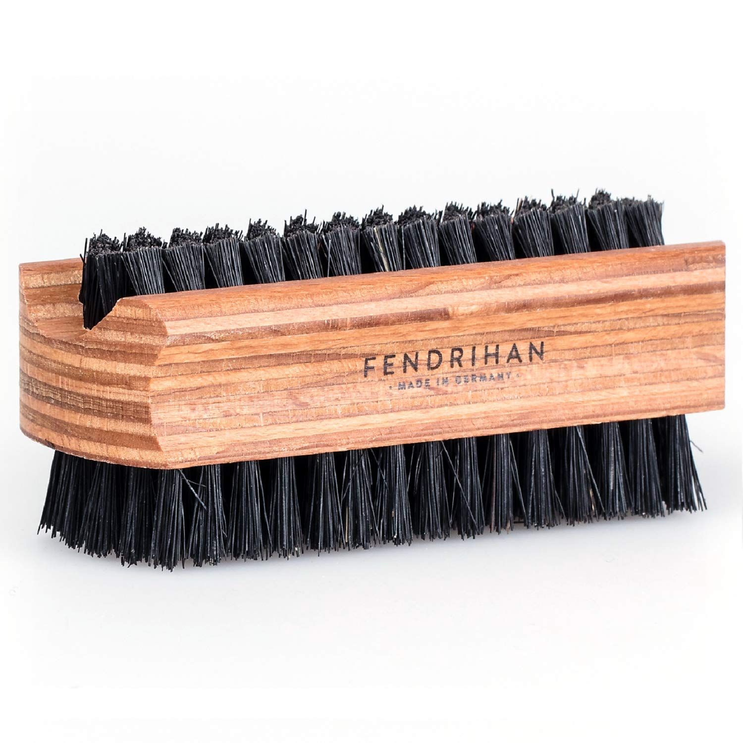 Fendrihan Dual Sided Wood Nail Brush with Black Boar Bristles 3.7 (Made in Germany)