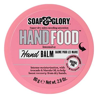 Soap &amp; Glory Original Pink Intensive Hand Balm - Avocado Marula Oil Hydrating Moisturizer - Rose &amp; Bergamot Scented Cream for Dry Hands (80g)