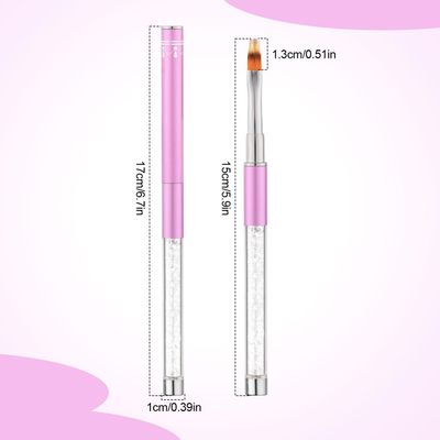 Ombre Nail Brush, Nail Painting Art Brushes with Rhinestone Handle Nail Design Brush for Nails Extension Manicure Cleaning Gradient Gel Polish