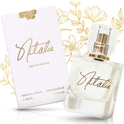 Natalie Fragrance Eau De Parfum - 50 ml I Fresh, Floral Perfume with Freesia, Neroli, Bigarde Zest, Rose Oil, Vanilla &amp; Gardenia, Hand Crafted, 18 Oil Concentration, Long Lasting Perfumes for Women