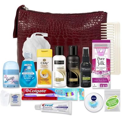 Womens Premium 16 PC Travel Kit - Stocking Stuffer and Holiday Gift Set with Tresemme Hair Products and Bath Essentials - Christmas Gifts for Women