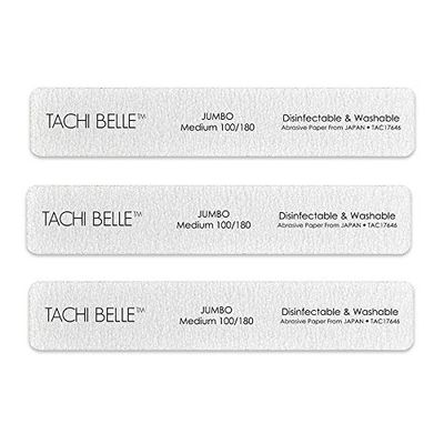 Tachibelle 3 Pcs Premium JAPAN Abrasive Jumbo File Washable Zebra File Nail Art Sanding Nail Files (3PC (100/180))