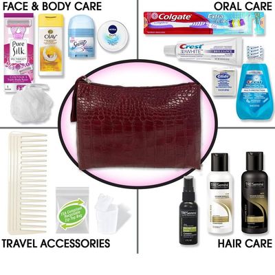 Womens Premium 16 PC Travel Kit - Stocking Stuffer and Holiday Gift Set with Tresemme Hair Products and Bath Essentials - Christmas Gifts for Women