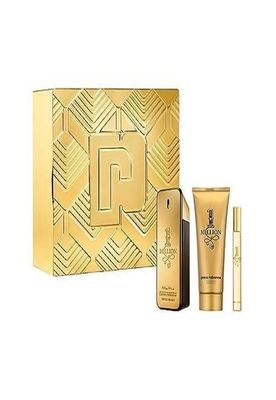 Paco Rabanne One Million 3-Piece Set for Men, (3.4 Oz Eau De Toilette Spray 3.4 Oz Shower Gel 0.33 Oz Travel Spray)