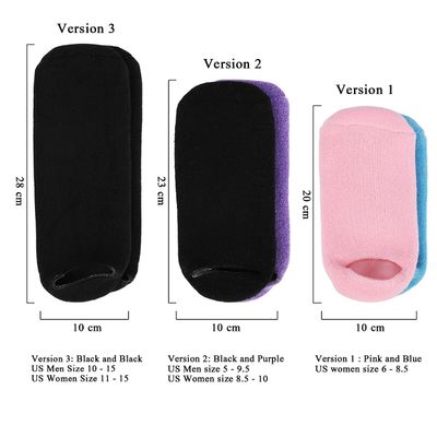 Large Men Moisturizing Gel Socks - 2 Pairs Foot Care Treatment for Dry Cracked Rough Skin - Spa Lotion Socks for Repairing US10-15